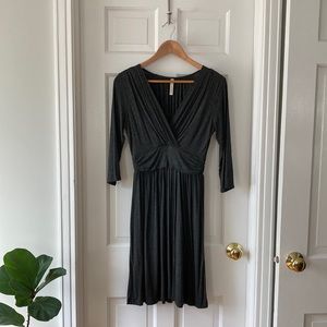 ModCloth Dark Grey Long Sleeve Dress